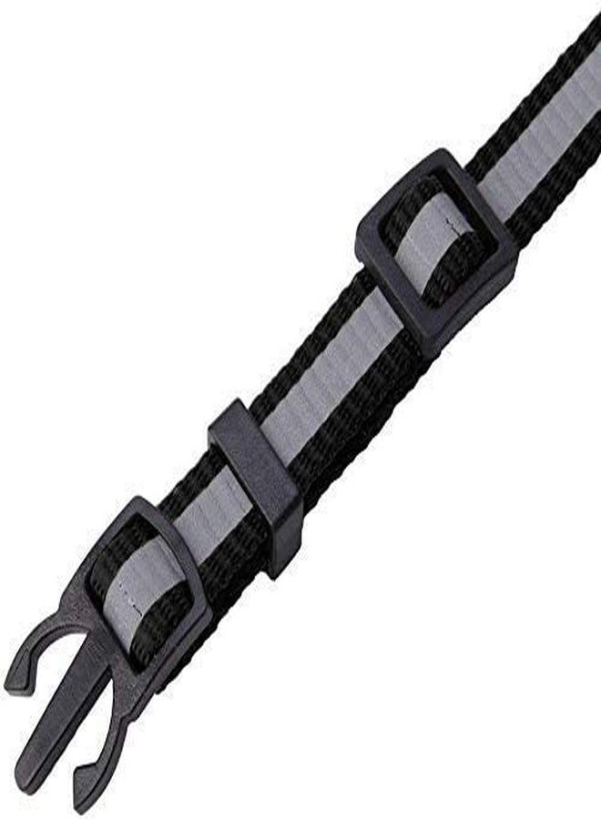 Pups&Pets طقم طوق ومقود من النايلون من Pps&Pets للجراء والقطط، عاكس للضوء للحيوانات الأليفة 0.5 بوصة، طوق نايلون مع مقود، سهل الفك والتهوية، طقم طوق للجراء والكلاب 10 مم (لون أسود) - Image 5